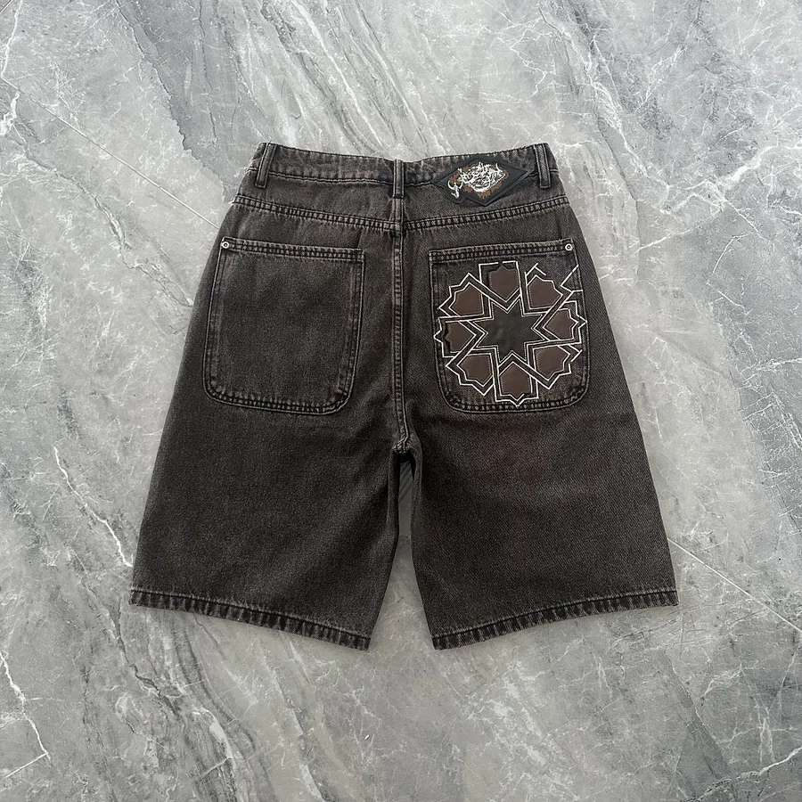 Star Patch Denim Shorts