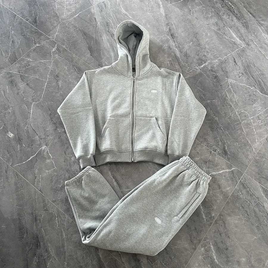 Zip Hoodie Tracksuit Grey