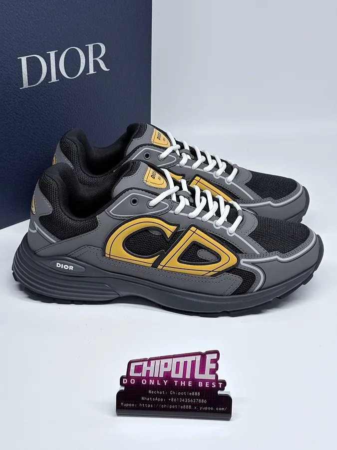 Dior B30 CD Sneakers Black Yellow