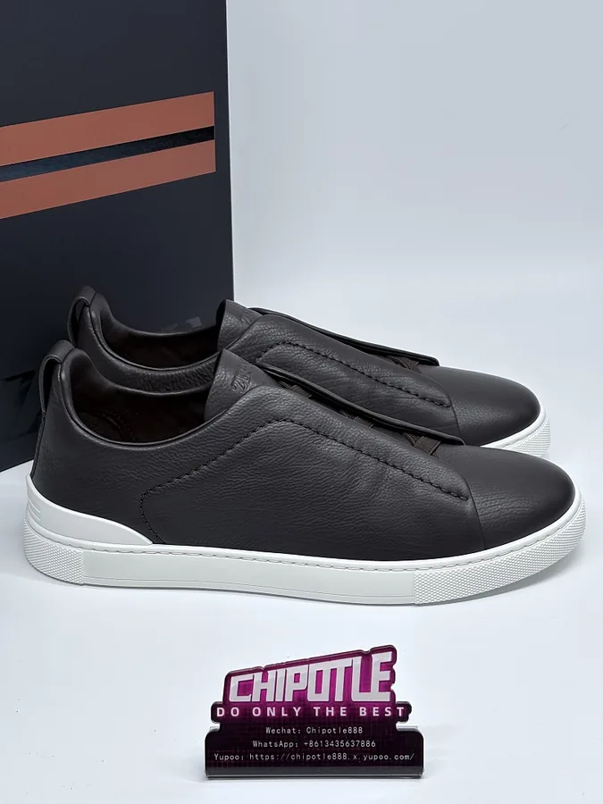 Zegna Triple Stitch Sneaker Black