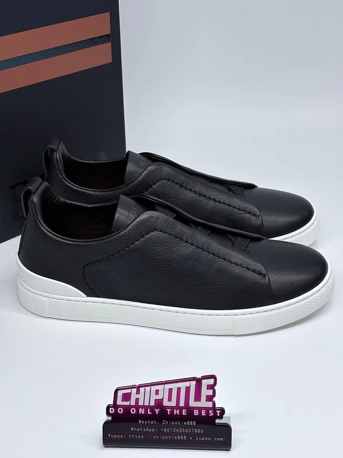 Zegna Triple Stitch Sneaker Black