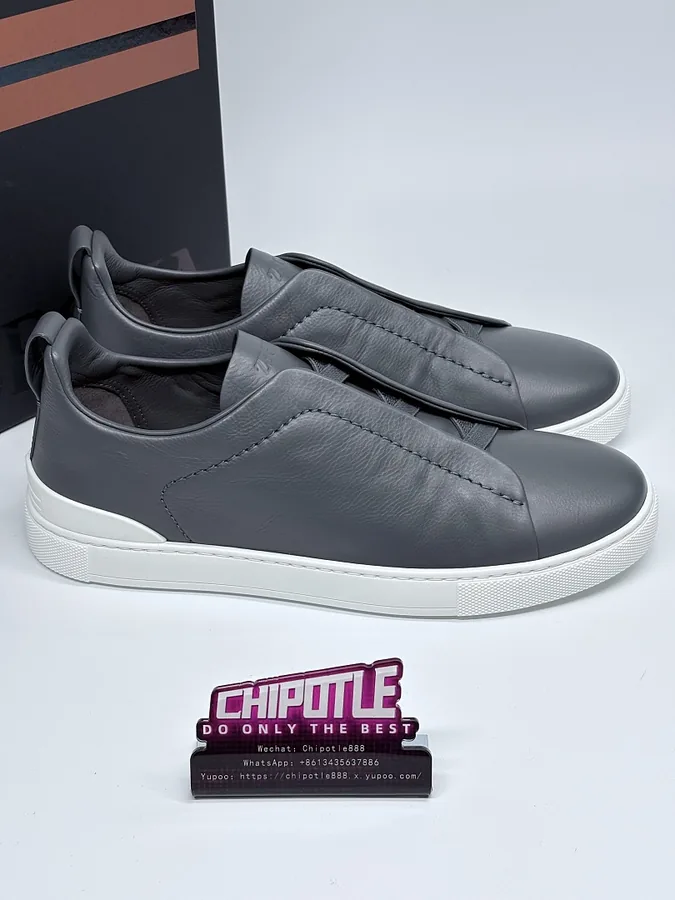 Zegna Triple Stitch Sneaker Grey
