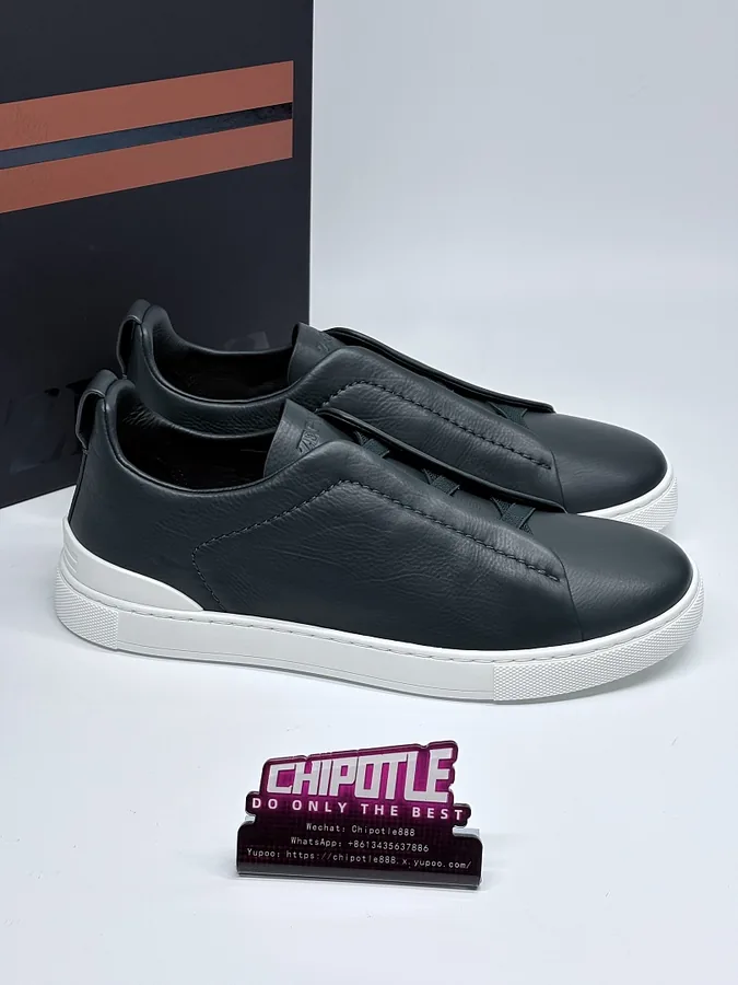 Zegna Triple Stitch Sneaker Black