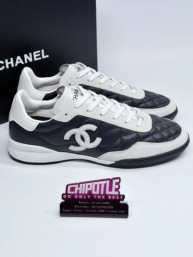 Chanel CC Sneakers Black White