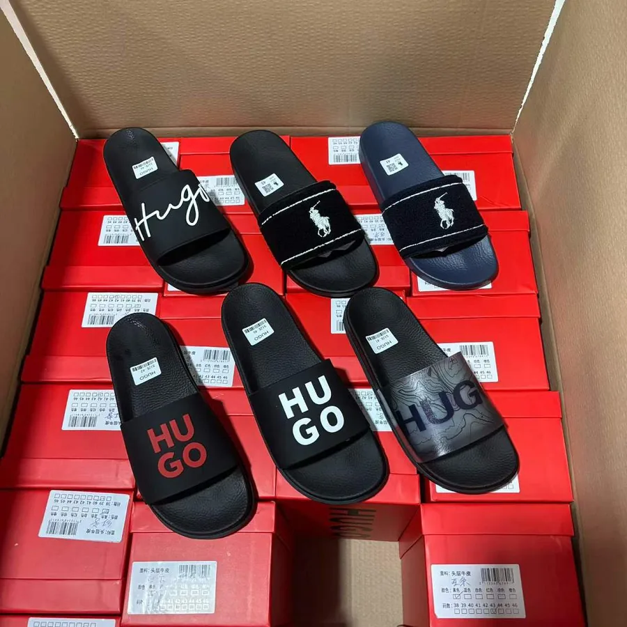 Hugo Boss Logo Slides Assorted