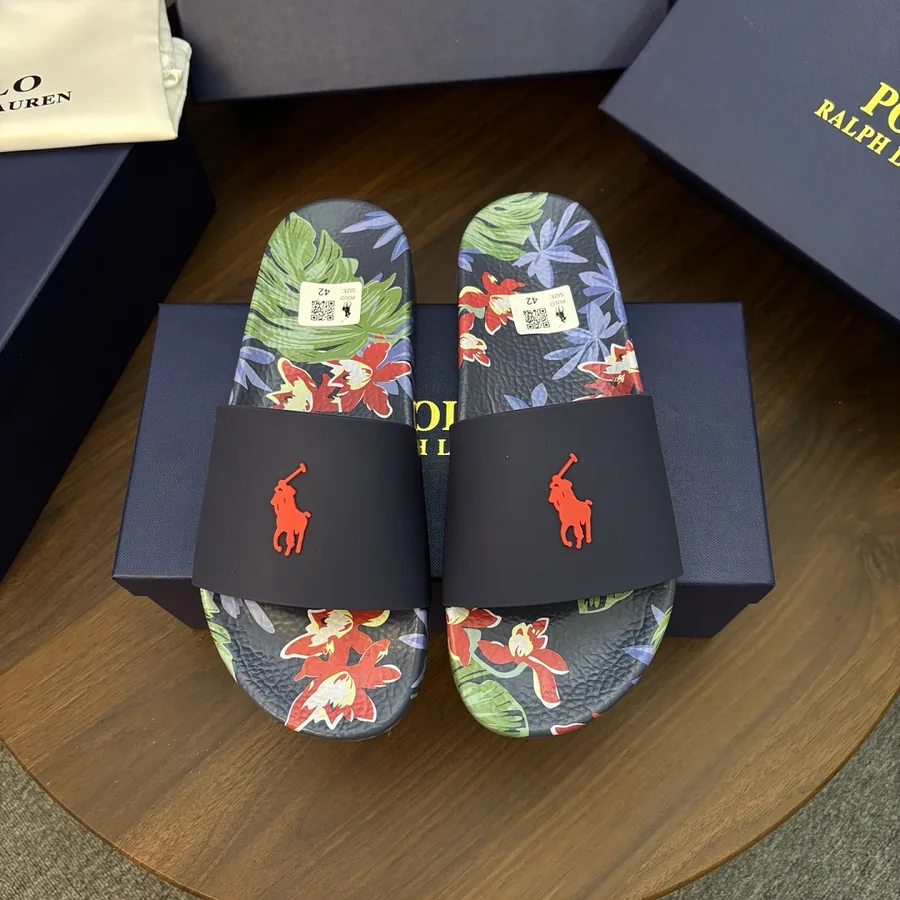 Polo Ralph Lauren Floral Pony Slides