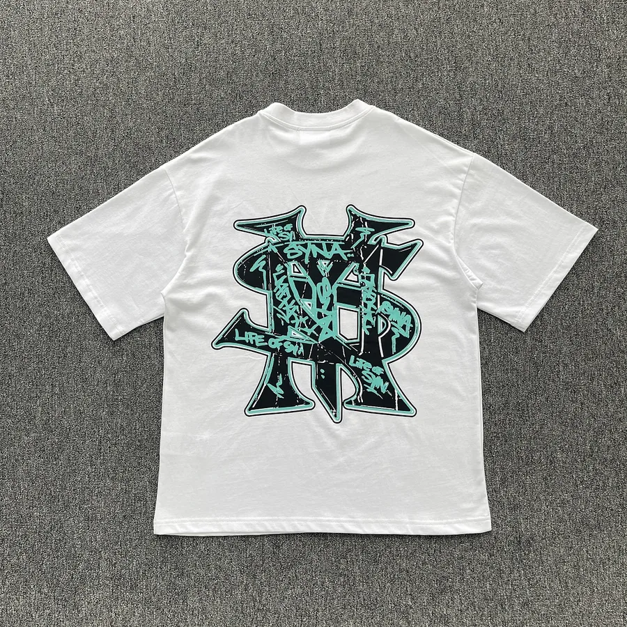 Synaworld Graffiti Logo Tee White/Teal