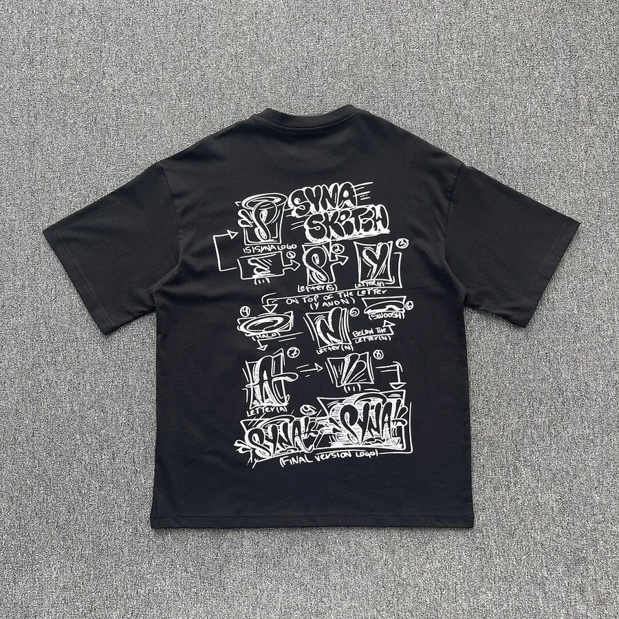 Synaworld Sketch Logo Tee Black