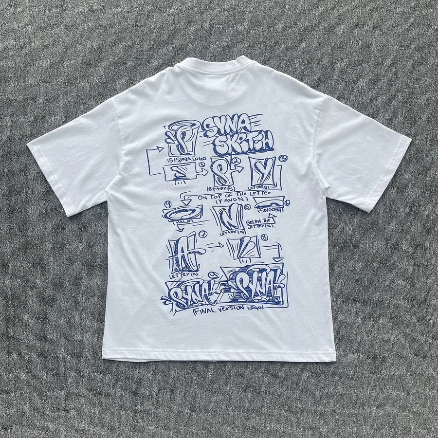 Synaworld Sketch Logo Tee White