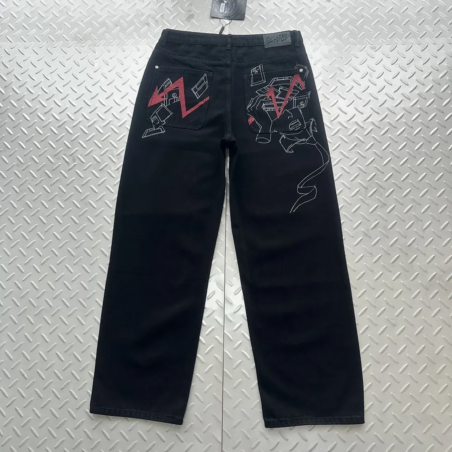 Derschutze Wall Street Embroidered Jeans