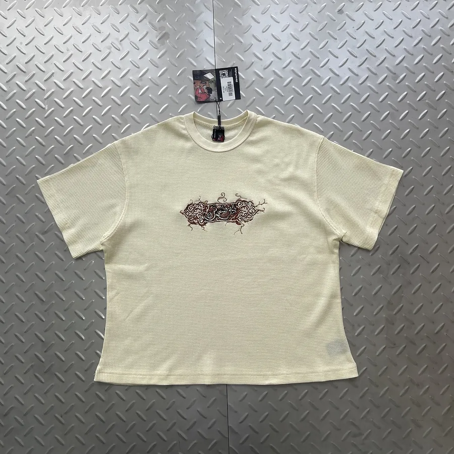 Derschutze Aziza Waffle Knit Tee Ecru