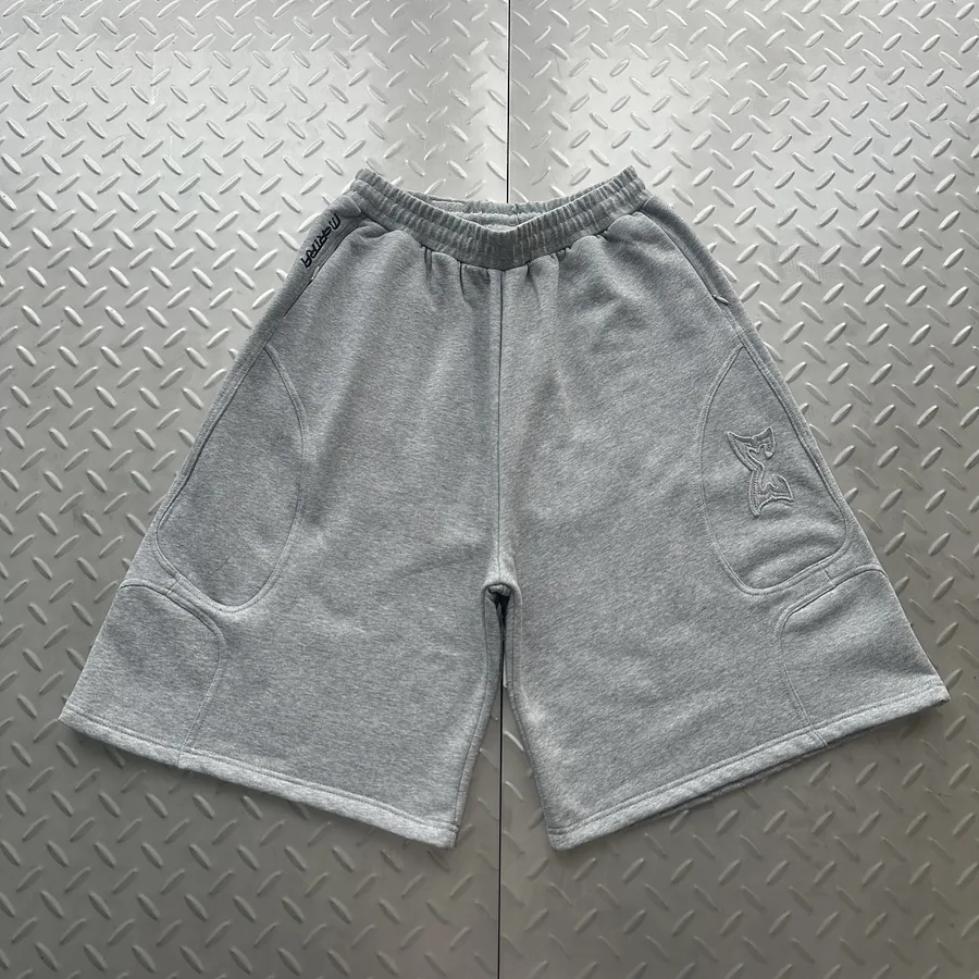 Derschutze Split Panel Shorts Grey