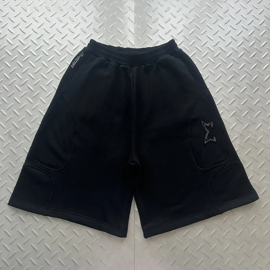 Derschutze Split Panel Shorts Black