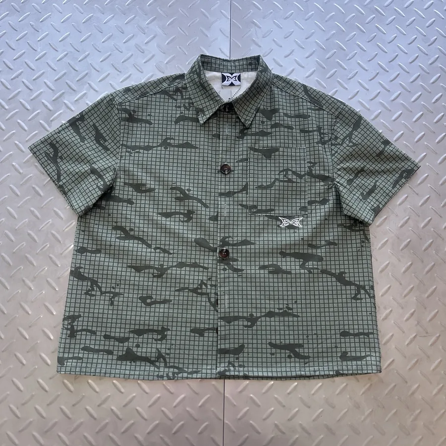 Mertra Camo Grid Short Sleeve Shirt