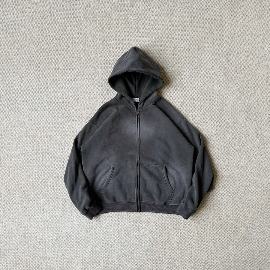 Dirty Fit Zip Hoodie（Drak Gray）