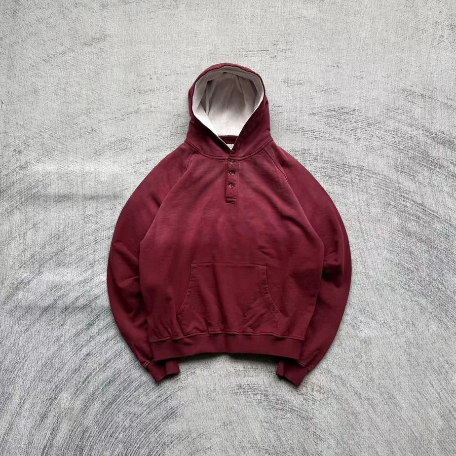 E*periment 5 henley hoodie red
