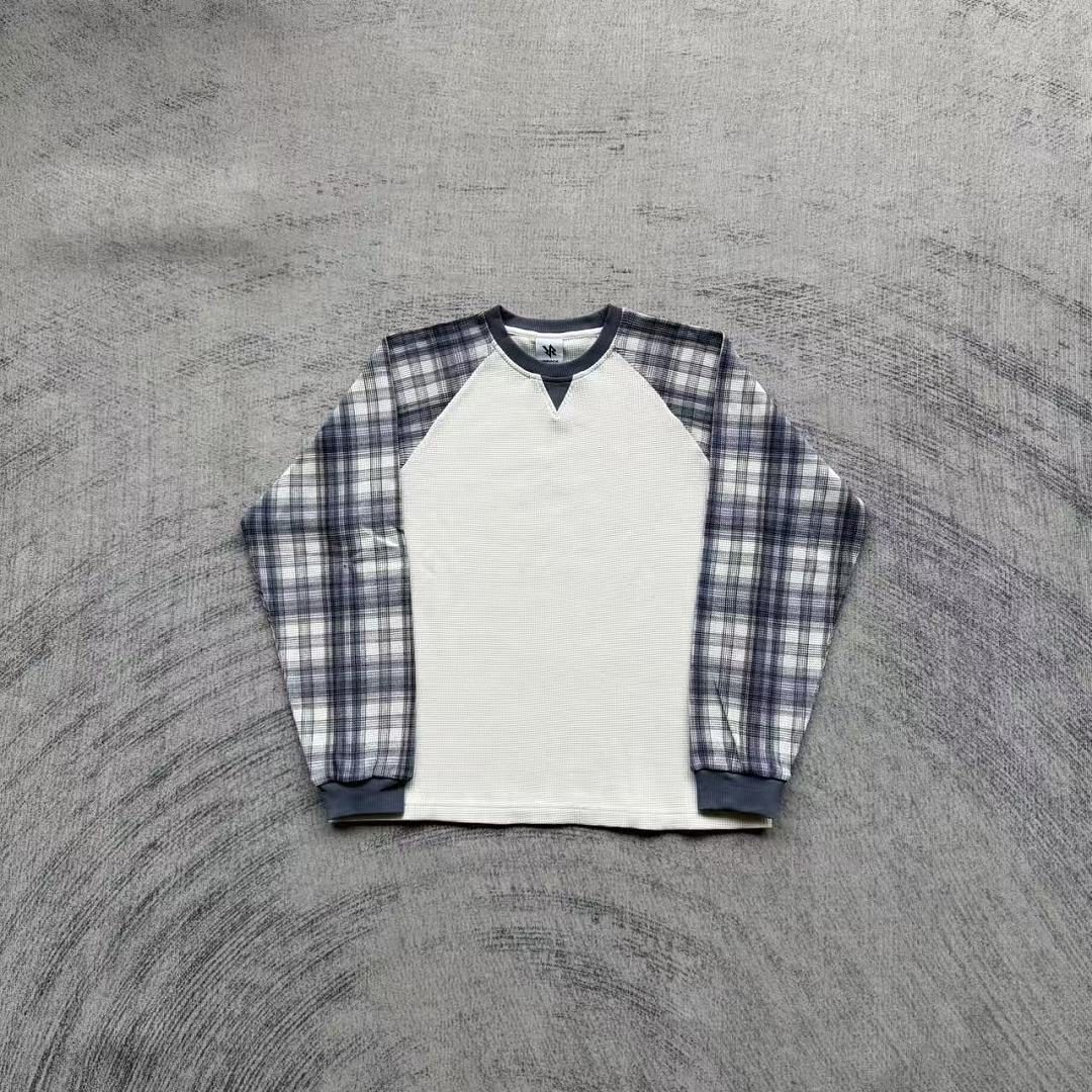 V*K WAFFLE LONG-SLEEVE - Light Blue