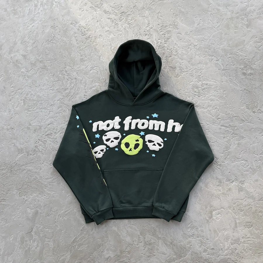 not from here hoodie-glow inna dark