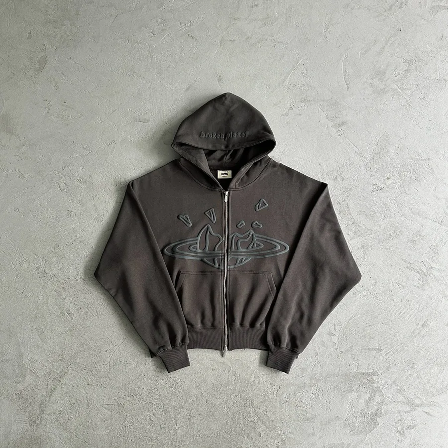 zip up hoodie	-black