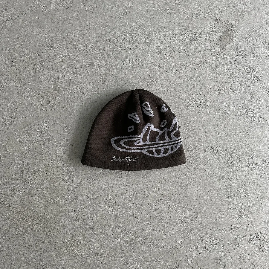 outer space beanie-BLACK