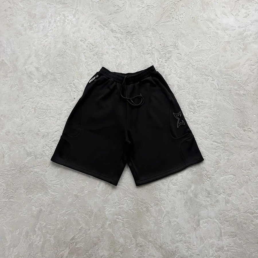 me split panel shorts