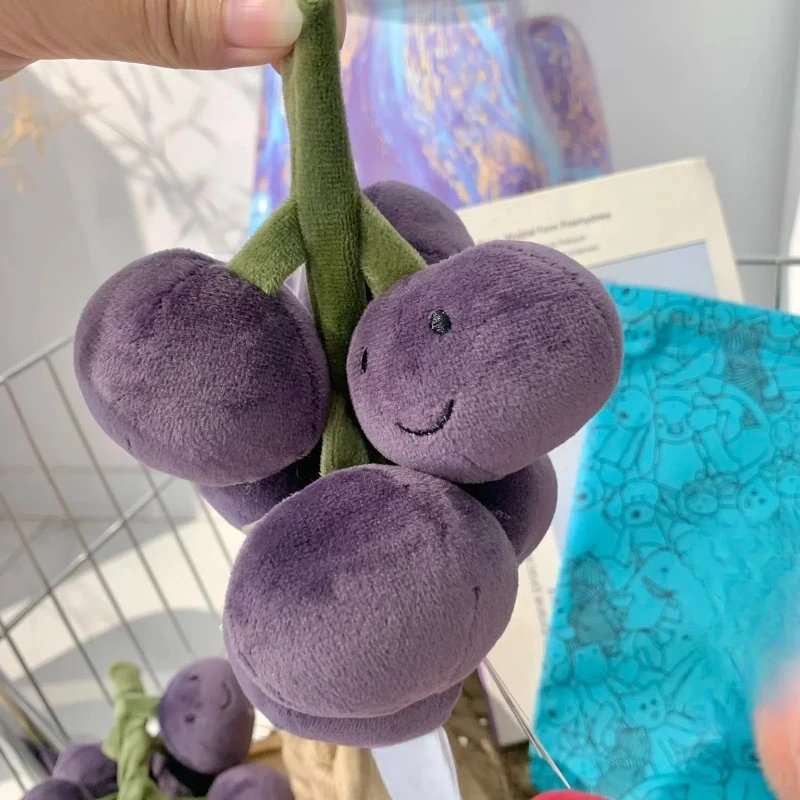 Jellycat Fruit Plush Grape Pear Peach and Cherry