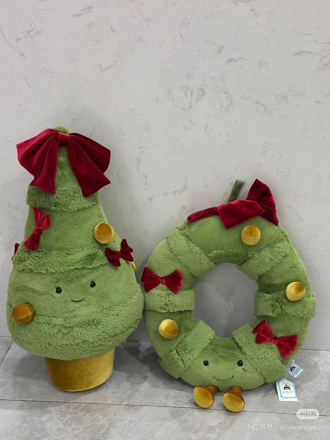 Jellycat Christmas Tree and Wreath Plush