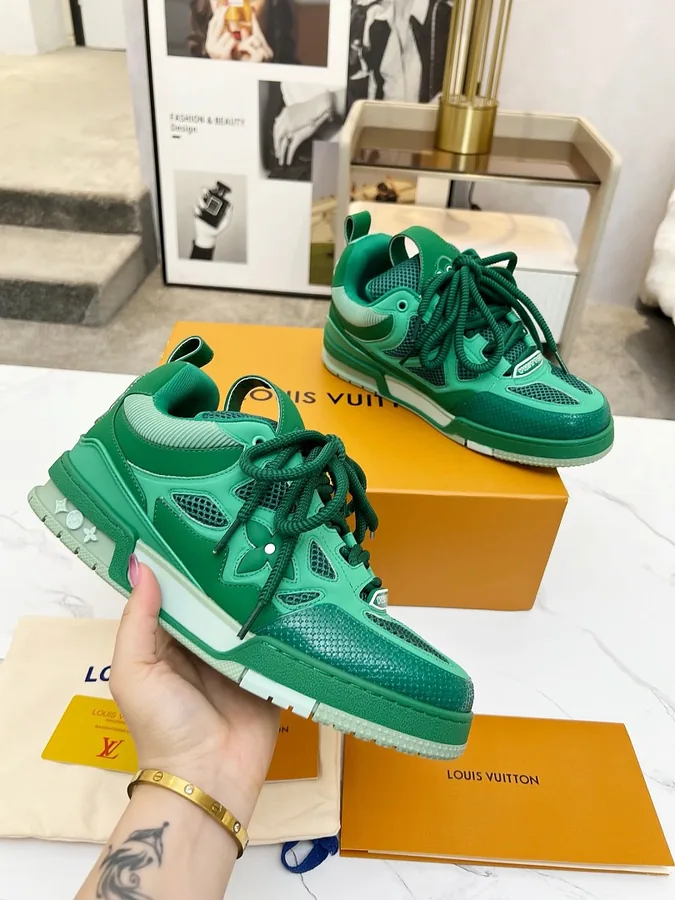 LV Trainer Sneakers Green