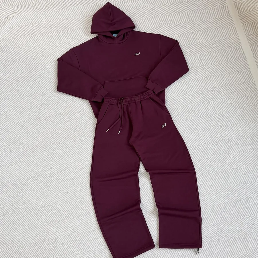 Hotdog Basics Tracksuit Set Burgundy