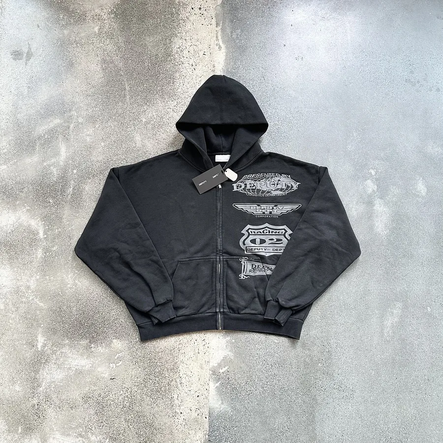 （Deput* Racers Zip｜Washed Black）