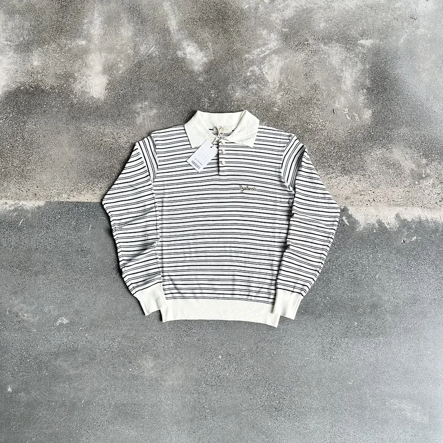 （Systemi* Sailor Knit Polo｜white/black）