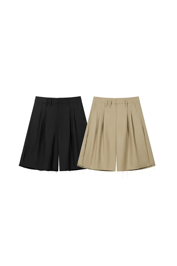 Maison Margiela Style Four Stitch Logo Shorts