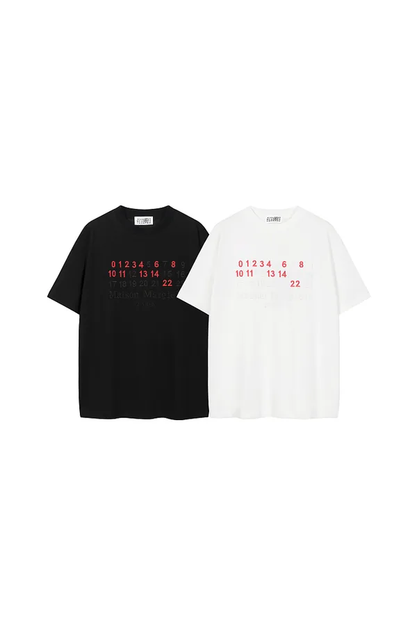 Maison Margiela Style Numeric Print Tee
