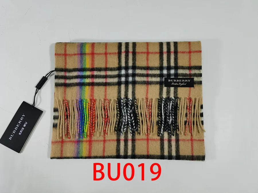 Burberry Rainbow Fringe Check Scarf