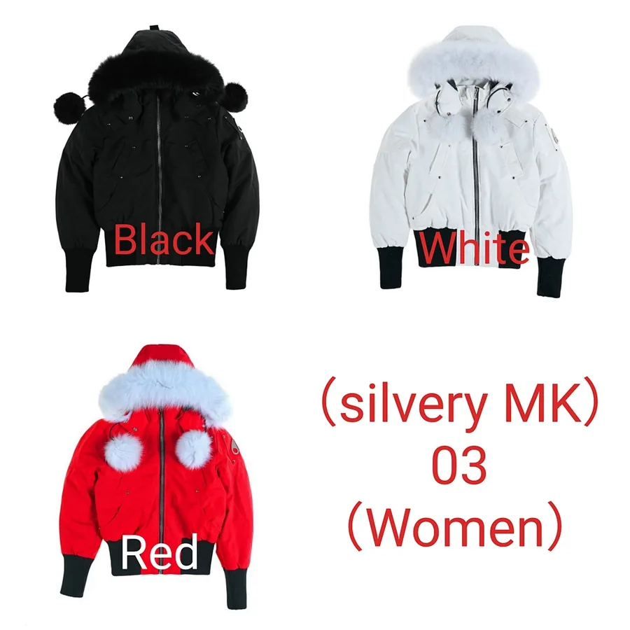 Moose Knuckles Pom Bomber MK03 Silver
