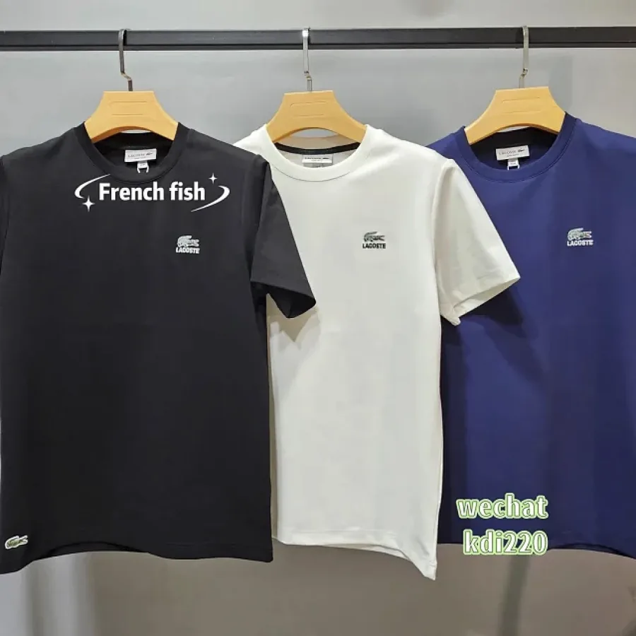 Lacoste Logo Tee Black/White/Navy