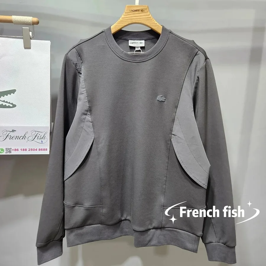 【9.5/10】relaxed fit Crew neck panels hoodies0848