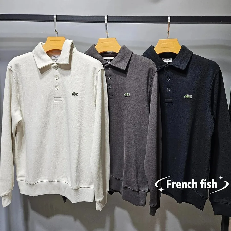 .77【9/10】（classicfit）Men's Ribbed Cotton Polo Collar Sweatshirt 5781