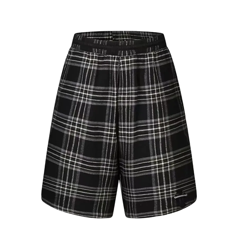 💰(240CNY) Plaid cross leather patch cropped shorts Item ID:C20393