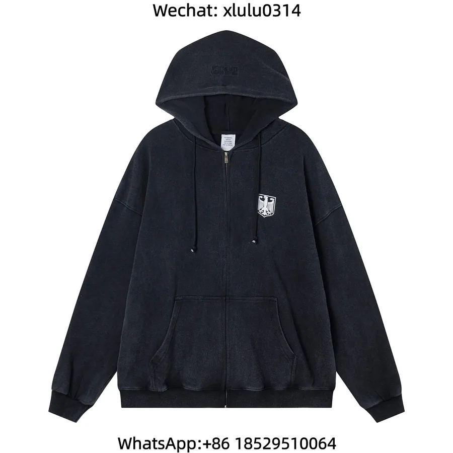 Vetements Eagle Crest Distressed Hoodie