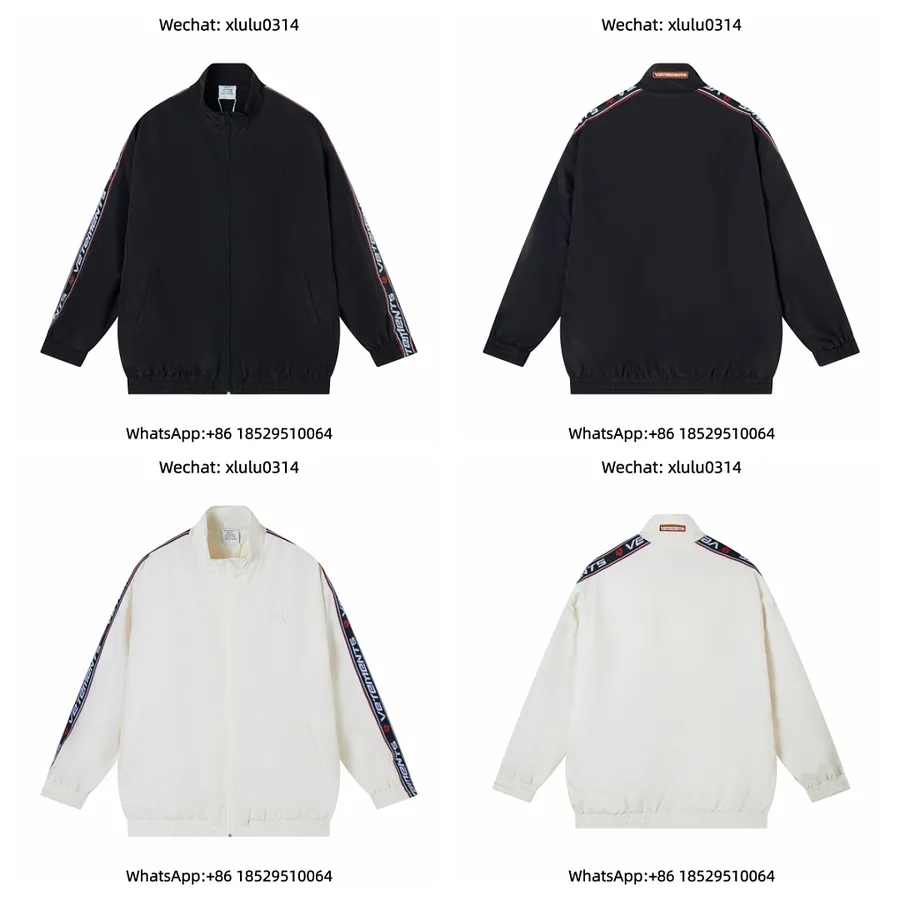 Vetements Side Tape Stand Collar Jacket