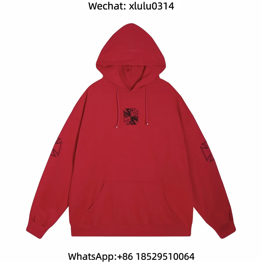 Vetements Chest Cross Print Hoodie