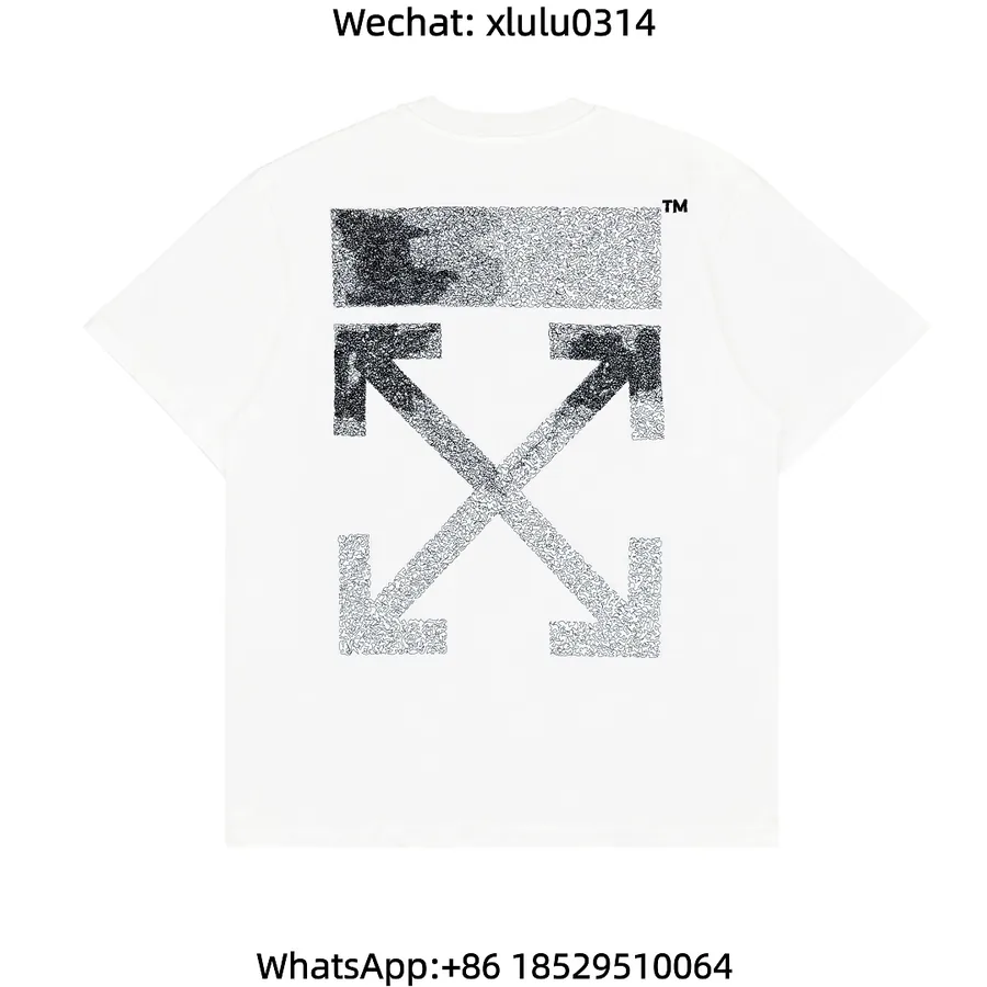 Off-White Handwritten Brushstroke Embroidered Tee