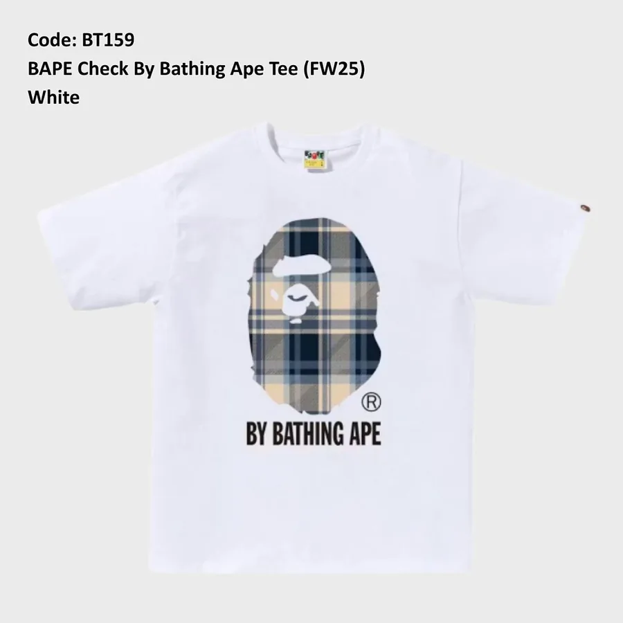 BAPE Check By Bathing Ape Tee in White