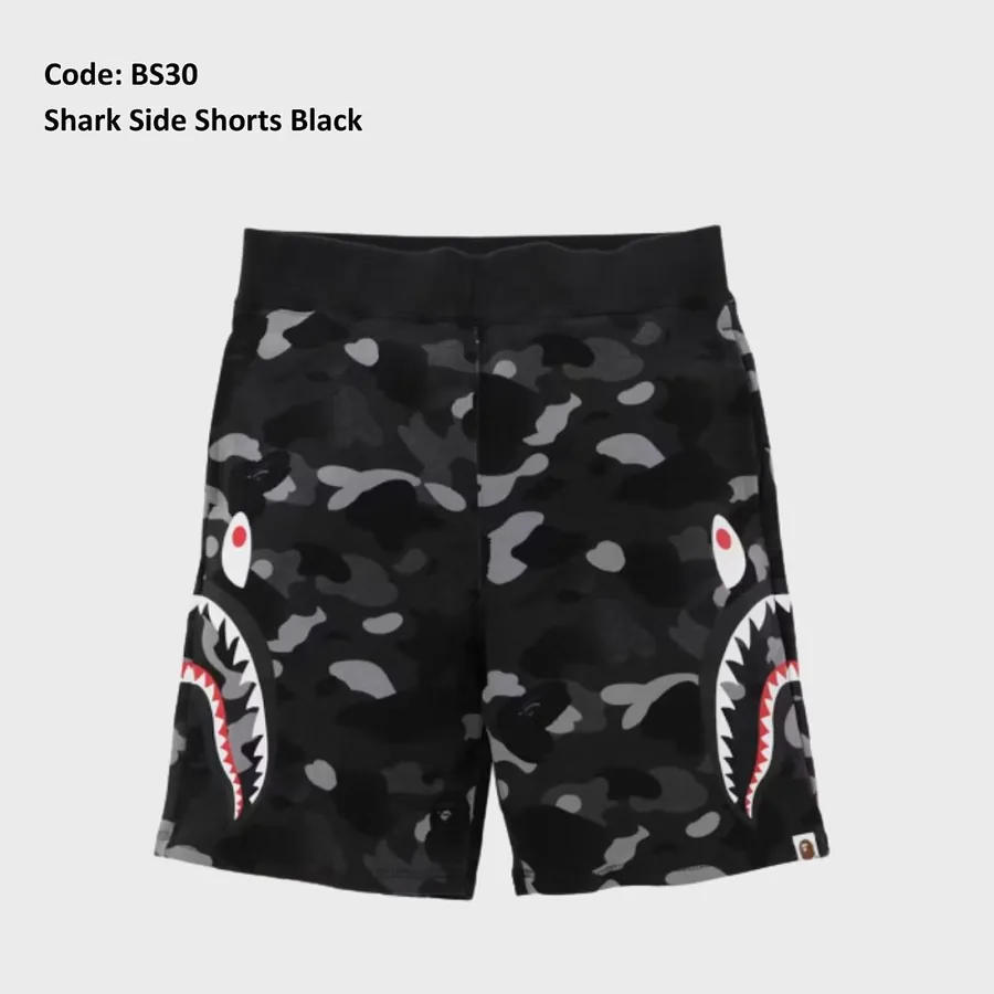 BAPE Shark Side Shorts in Black