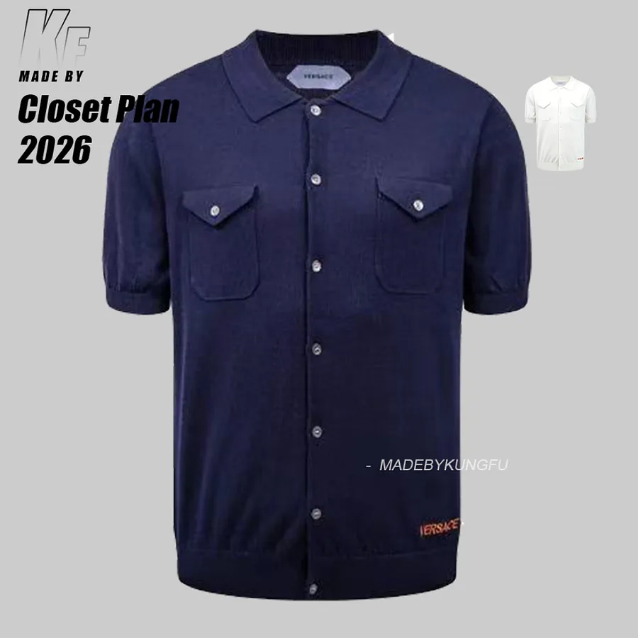 VERSACE knit Button UP Polo ( )