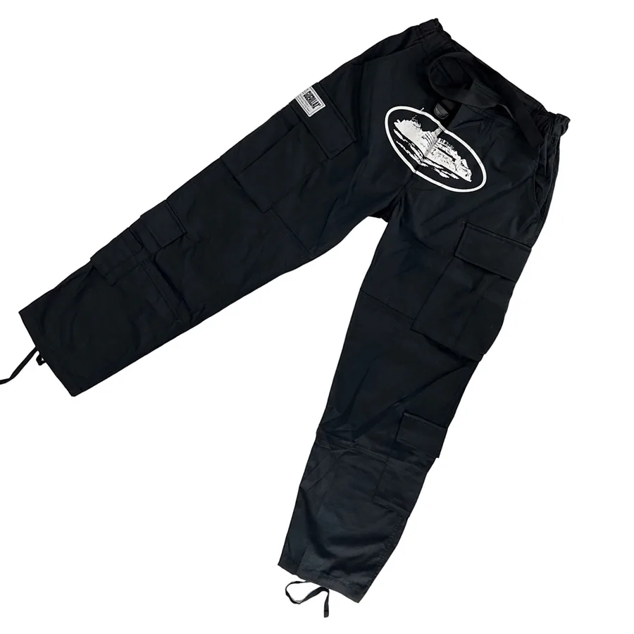 Corteiz Alcatraz Cargo Pants Black