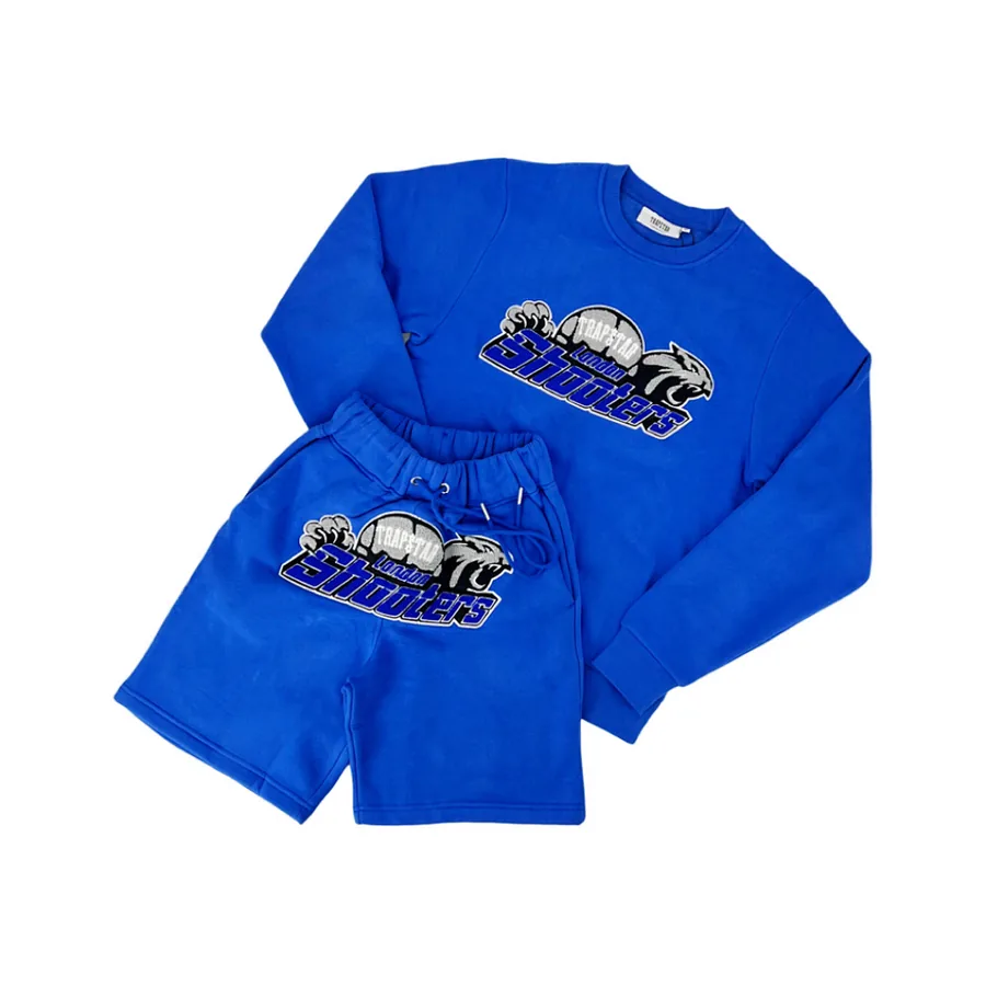 Trapstar Shooters Crewneck & Shorts Set Blue