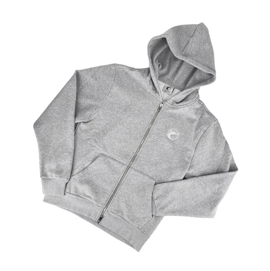 Corteiz Grey Zip-Up Hoodie