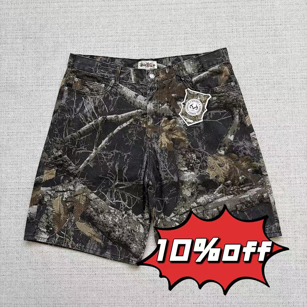 Stussy Denim Shorts Unisex Camouflage